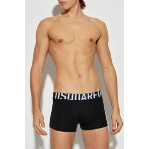 Dsquared2, Ondergoed, Heren, Zwart, XL, Katoen, Logo Boxers