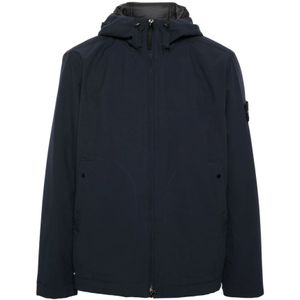 Stone Island, Jassen, Heren, Blauw, M, Blauwe Winterjassen