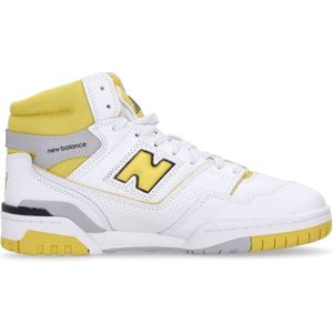 New Balance, Sport, Heren, Wit, 40 1/2 EU, Witte Leren Hoge Basketbalschoen