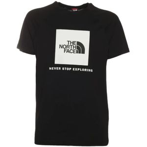 The North Face, Redbox Tee Zwart Katoenen T-Shirt Zwart, Heren, Maat:L
