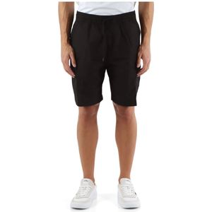Calvin Klein Jeans, Korte broeken, Heren, Zwart, L, Katoen, Cargo stretch katoenen shorts