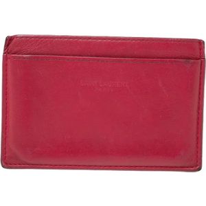 Yves Saint Laurent Vintage, Pre-owned, Dames, Roze, ONE Size, Tweedehands leren portemonnees