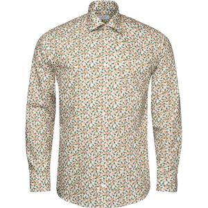 Eton, Overhemden, Heren, Veelkleurig, XL, Katoen, Slim Fit Ananas Print Overhemd