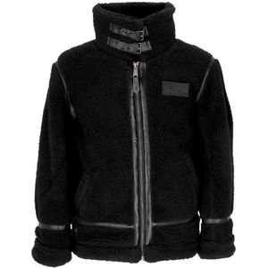 Alpha Industries, B3 Teddy Black Streetwear Liner Zwart, Heren, Maat:L