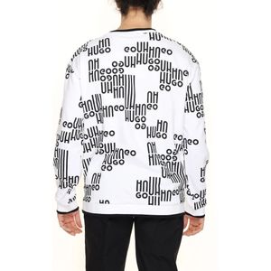 Hugo Boss, Sweatshirts & Hoodies, Heren, Wit, XL, Katoen, Acid Ao P Sweatshirt - Lente/Zomer Collectie
