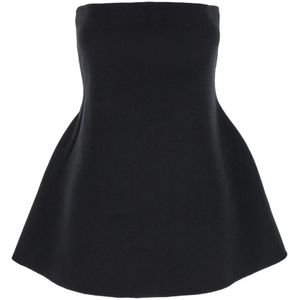 Róhe, Tops, Dames, Zwart, L, Zwart Dubbelzijdig Bustier Top