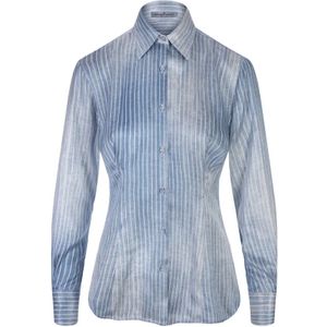 Ermanno Scervino, Blouses & Shirts, Dames, Blauw, XS, Satijn, Shirts