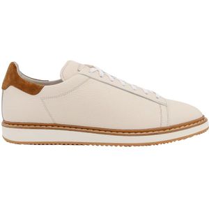 Brunello Cucinelli, Witte Sneakers met Suède Patch Wit, Heren, Maat:40 EU