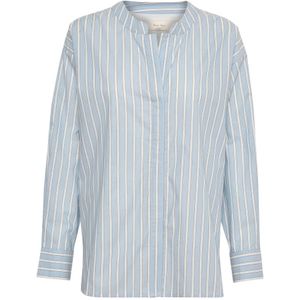 Part Two, Blouses & Shirts, Dames, Blauw, M, Denim, Emildapw Sh Blouse - Faded Denim Stripe