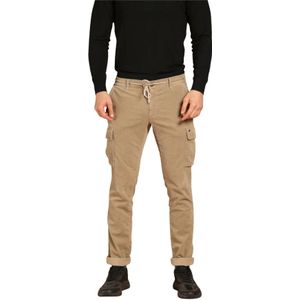 Mason's, Broeken, Heren, Beige, XS, Katoen, Fluwelen cargobroek extra slim fit