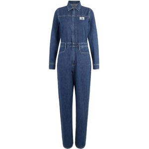 Calvin Klein Jeans, Jumpsuits & Playsuits, Dames, Blauw, XS, Jumpsuits