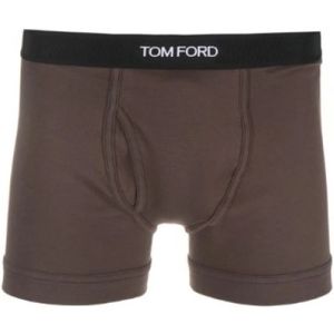 Tom Ford, Ondergoed, Heren, Bruin, S, Katoen, Bruine Katoenen Boxershorts Elastische Tailleband