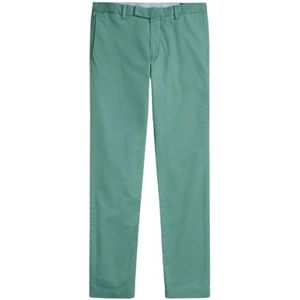 Polo Ralph Lauren, Broeken, Heren, Groen, W36, Katoen, Slim Fit Stretch Chino Broek