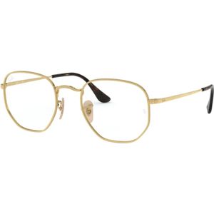 Ray-Ban, Gouden Zonnebril voor Heren - RX 6448 Geel, Heren, Maat:54 MM
