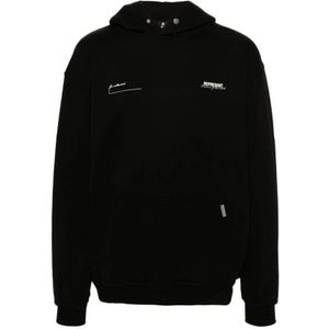 Represent, Sweatshirts & Hoodies, Heren, Zwart, XL, Katoen, Zwarte Logo Print Hoodie