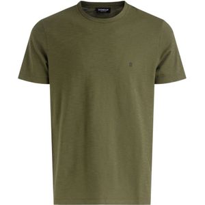 Dondup, Tops, Heren, Groen, 2Xl, Groene Vlam Regular Fit T-shirt