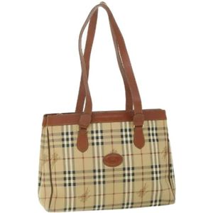 Burberry Vintage, Tweedehands leren schoudertassen Beige, Dames, Maat:ONE Size