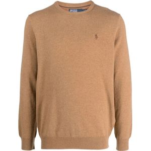 Polo Ralph Lauren, Sweatshirts & Hoodies, Heren, Bruin, L, Bruine Sweaters LS CN Pp-Lange Mouwen-Pullover