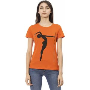 Trussardi, Tops, Dames, Oranje, L, Action Orange Korte Mouw T-shirt