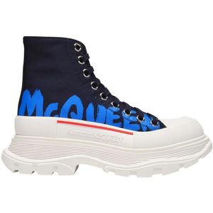 Alexander McQueen, Schoenen, Dames, Zwart, 36 EU, Hoge Top Sneakers