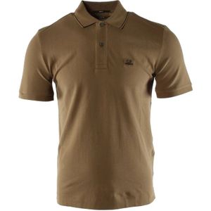 C.p. Company, Bruine Slim Fit Polo Shirt Bruin, Heren, Maat:S