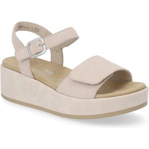 Remonte, Schoenen, Dames, Beige, 41 EU, Suède, Beige Casual Platte Sandalen Vrouwen