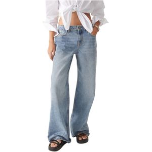 Ba&Sh, Jeans, Dames, Blauw, L, Denim, Lichtblauwe Wide Jeans - Elgo Model