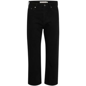 InWear, Moderne Cropped Straight-Leg Jeans Zwart, Dames, Maat:W27