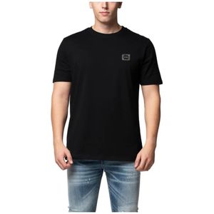 My Brand, Tops, Heren, Zwart, L, Katoen, Essential Pique T-Shirt Zwart Heren