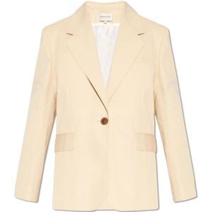 Maison Kitsuné, Katoenen blazer Beige, Dames, Maat:M