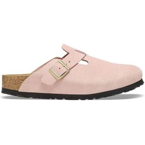 Birkenstock, Schoenen, Dames, Roze, 46 EU, Suède, Suède Kurk Voetbed Smal