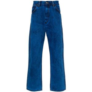 Vivienne Westwood, Jeans, Heren, Blauw, W32, Denim, Blauwe Acid Wash Denim Jeans