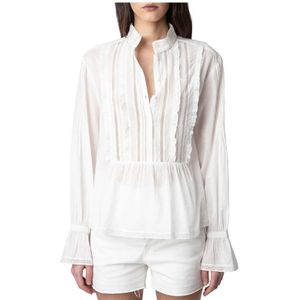 Zadig & Voltaire, Blouses & Shirts, Dames, Wit, M, Chic Men's Shirt