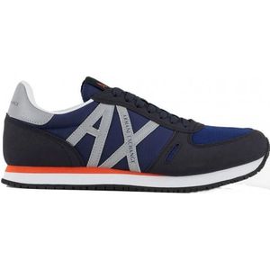 Armani Exchange, Schoenen, Heren, Blauw, 44 EU, Blauwe Stoffen Sneakers Xux 017 Xcc 68