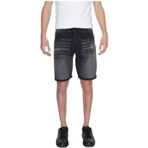 Antony Morato, Korte broeken, Heren, Zwart, W28, Katoen, Zwarte katoenen shorts met zakken