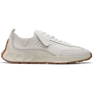 Clarks, Schoenen, Heren, Wit, 43 EU, Leer, Witte Speed Vrijetijdssneakers