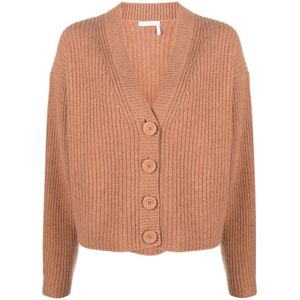 See by Chloé, Truien, Dames, Bruin, L, Wol, Cardigans