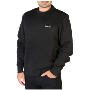 Calvin Klein, Sweatshirts & Hoodies, Heren, Zwart, S, Katoen, Comfortabele en stijlvolle heren sweatshirt - K10K109926