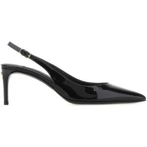 Dolce & Gabbana, Schoenen, Dames, Zwart, 37 EU, Klassieke zwarte leren pumps