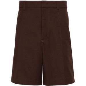 Valentino Garavani, Bruine Katoenmix Stretch Shorts Bruin, Heren, Maat:M