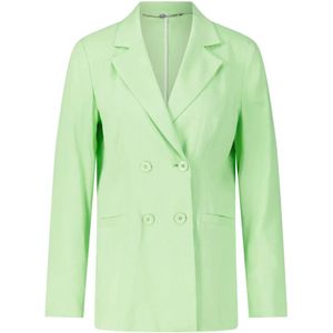 Marc Cain, Linnen Blazer Klassieke Stijl Groen, Dames, Maat:XS