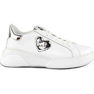 Love Moschino, Schoenen, Dames, Wit, 38 EU, Witte Sneakers