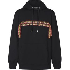 Lanvin, Zwarte Oversized Hoodie Zwart, Heren, Maat:S