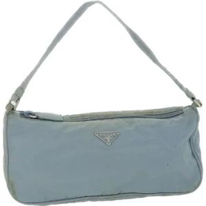 Prada Vintage, Pre-owned Nylon prada-bags Blauw, Dames, Maat:ONE Size