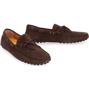 Doucal's, Schoenen, Heren, Bruin, 44 EU, Suède, Leren Boog Suède Loafers