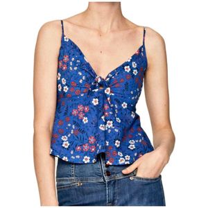 Pepe Jeans, Mouwloze tops Blauw, Dames, Maat:L