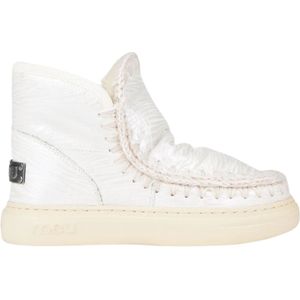 Mou, Schoenen, Dames, Wit, 41 EU, Leer, Handgemaakte Eskimo 18 Witte Laarzen