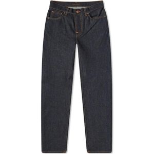 Nudie Jeans, Jeans Grim Tim Dry True Blauw, Heren, Maat:W34