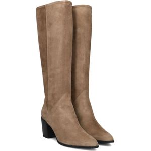 Lina Locchi, Schoenen, Dames, Beige, 39 EU, Suède, Taupe Suède Hoge Laarzen AR 70