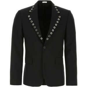 Alexander McQueen, Jassen, Heren, Zwart, M, Upgrade je formele garderobe met deze stijlvolle Giacca-blazer